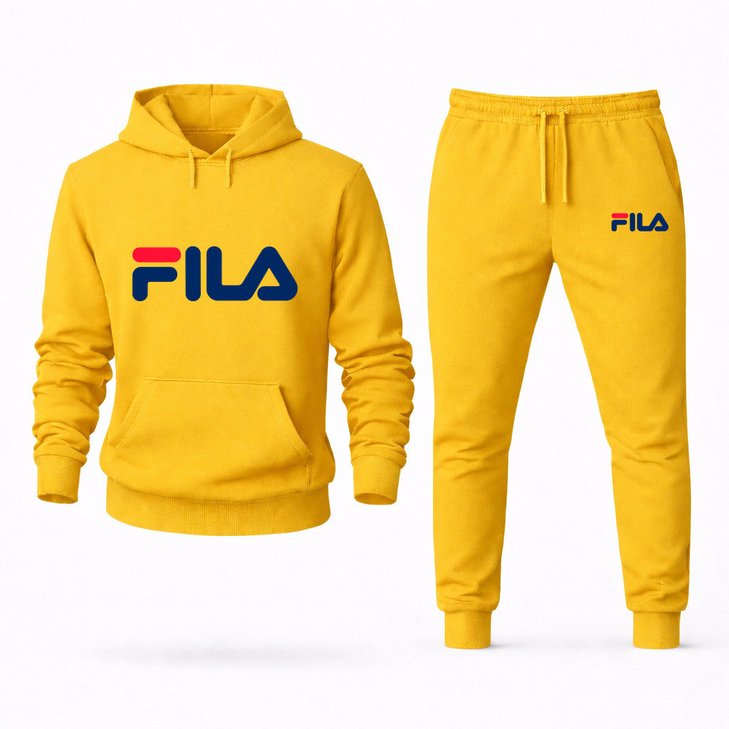 Fila Hoodie and Joggers Set - Yellow
