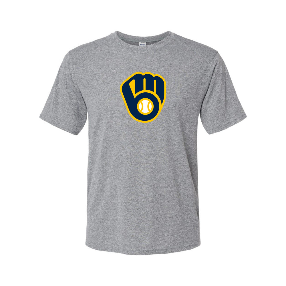 Milwaukee Brewers Polyester T-Shirt - Gray