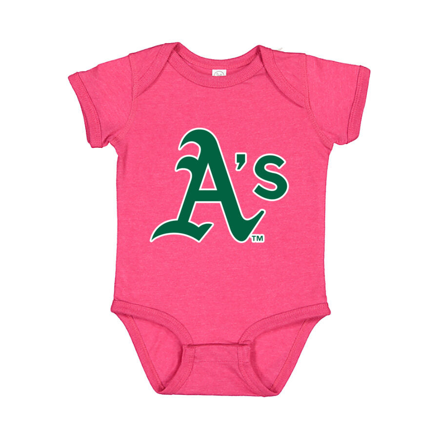 Oakland Athletics Baby Romper Onesie - Pink