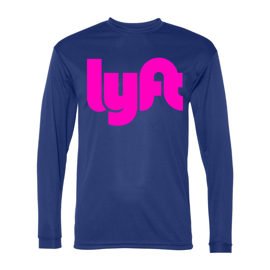 Men's Lyft pink Polyester Long Sleeve T-Shirt - Royal Blue