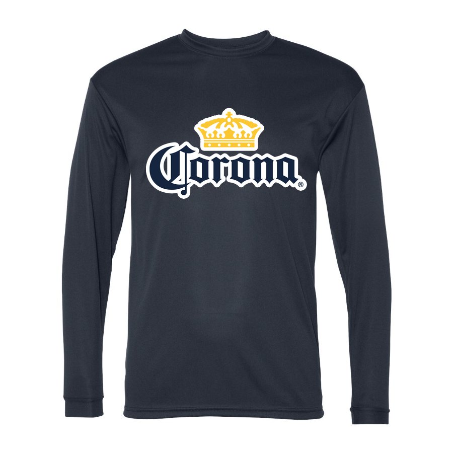 Men's Corona Polyester Long Sleeve T-Shirt - Navy