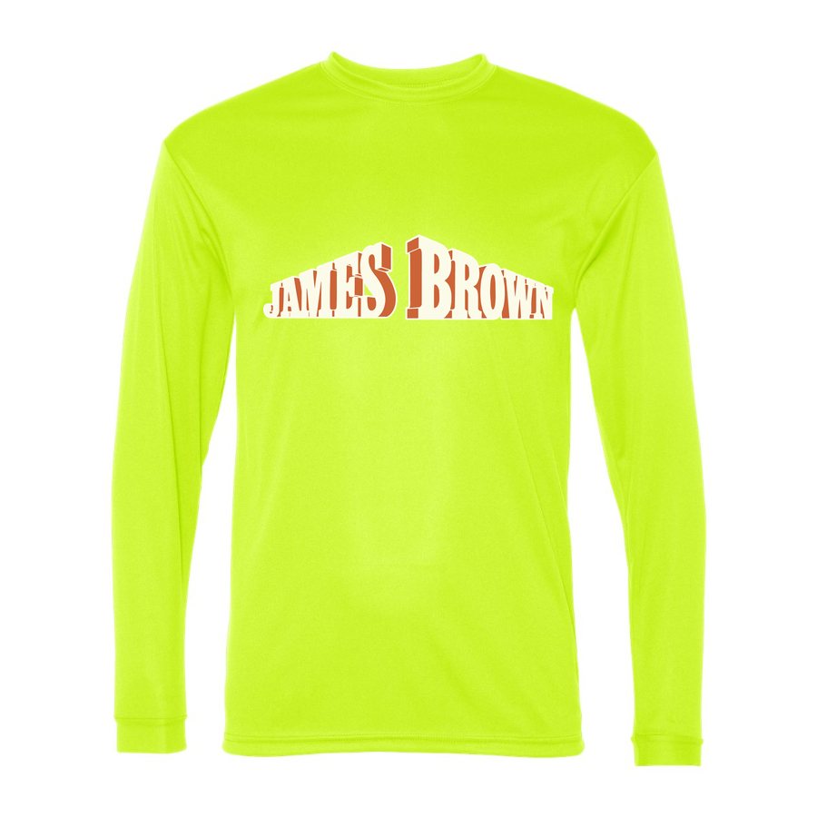 Men's James Brown Polyester Long Sleeve T-Shirt - Safety Yellow