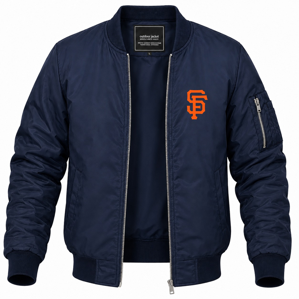 Men's San Francisco Giants Lightweight Bomber Jacket - Navy