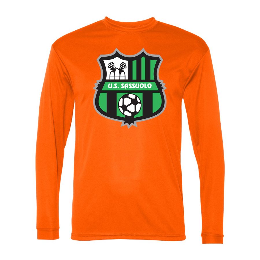 Men's U.S. Sassuolo Polyester Long Sleeve T-Shirt - Safety Orange