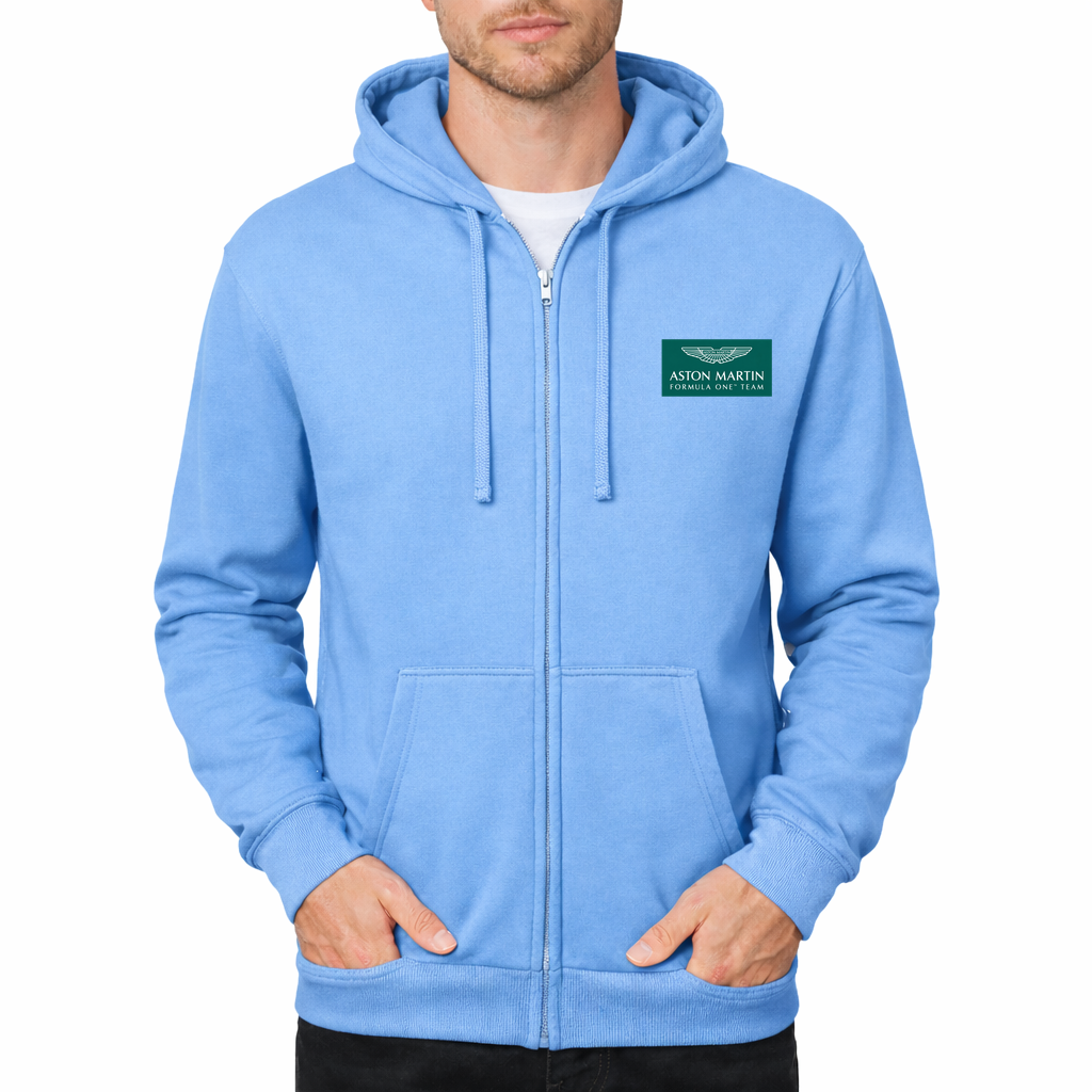 Men's Aston Martin Formula One Team Zipper Hoodie - Sky Blue