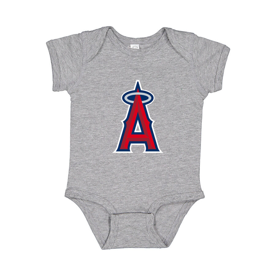 Los Angeles Angels Baby Romper Onesie - Gray