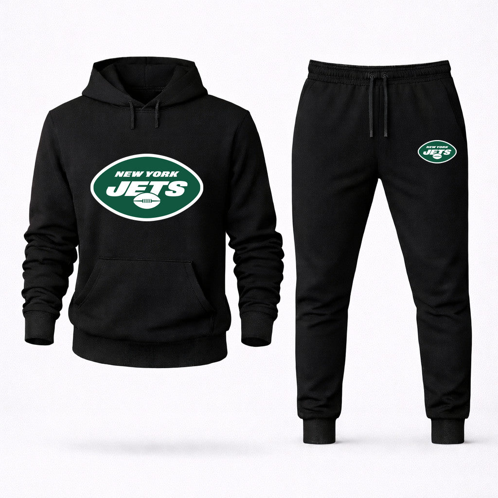 New York Jets Hoodie and Joggers Set - Black