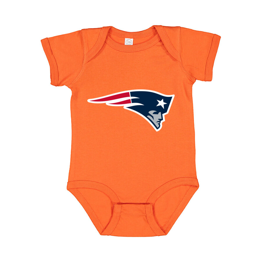 New England Patriots Baby Romper Onesie - Orange