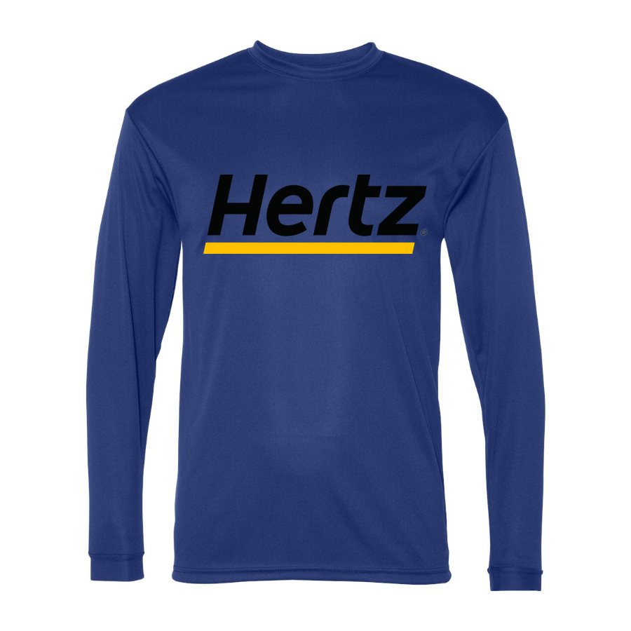Men's Hertz Polyester Long Sleeve T-Shirt - Royal Blue