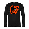 Men's Baltimore Orioles Polyester Long Sleeve T-Shirt - Black