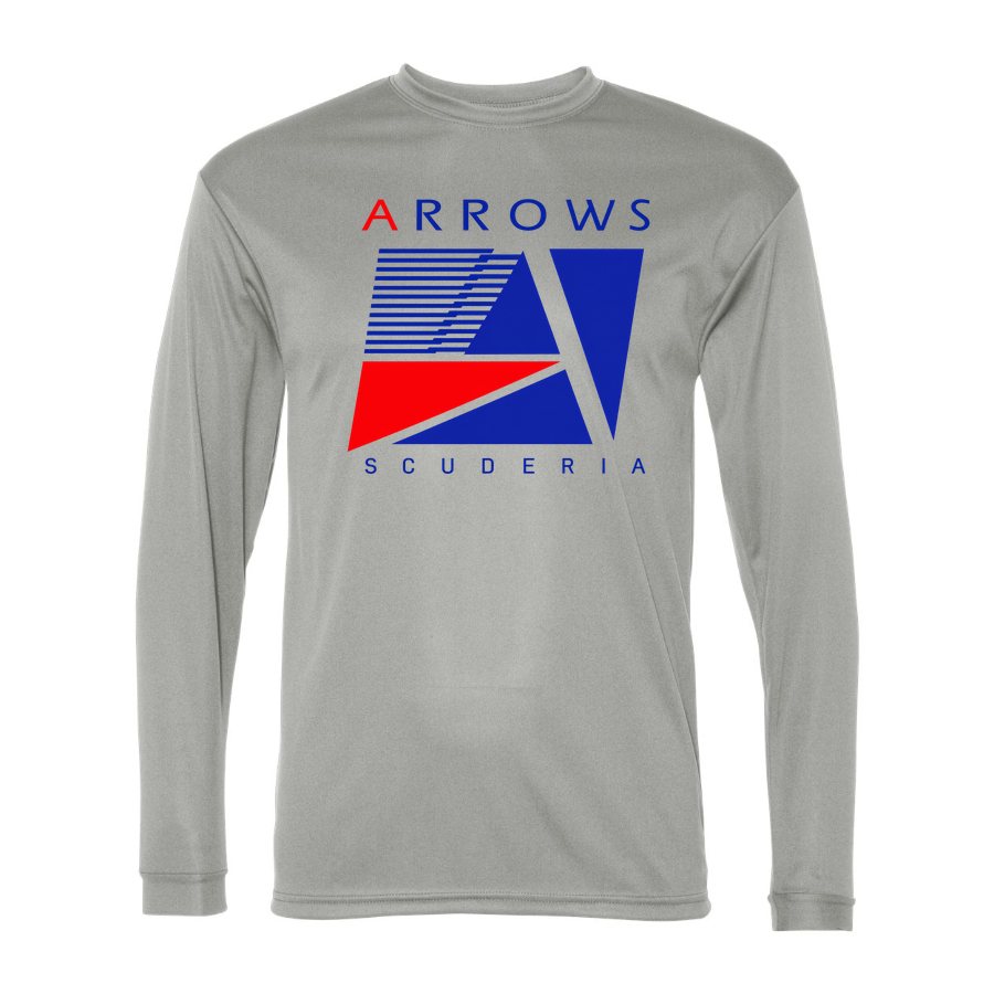 Men's Arrows F1 Team Polyester Long Sleeve T-Shirt - Silver