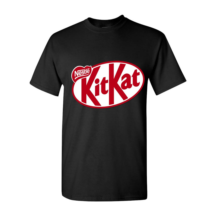 Men's Kit Kat Logo food Cotton T-Shirt - Black