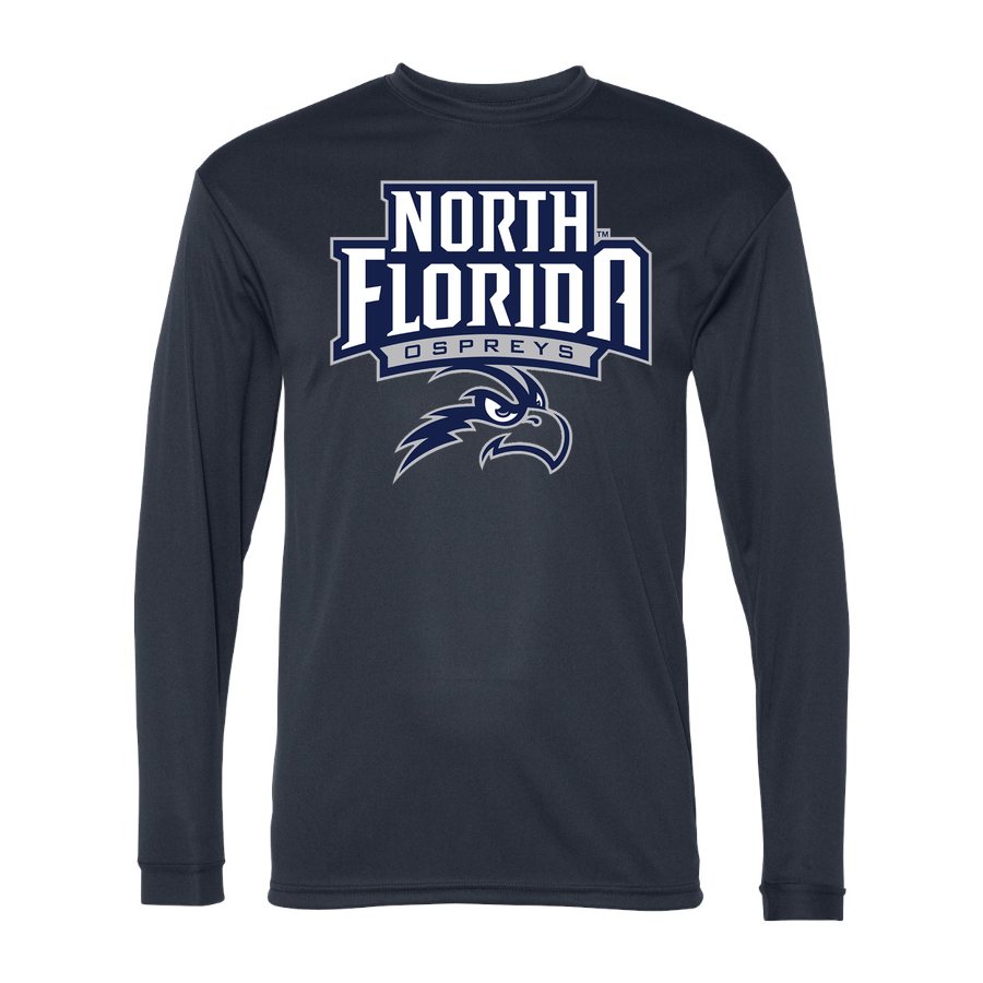 Men's UNF Ospreys Polyester Long Sleeve T-Shirt - Navy