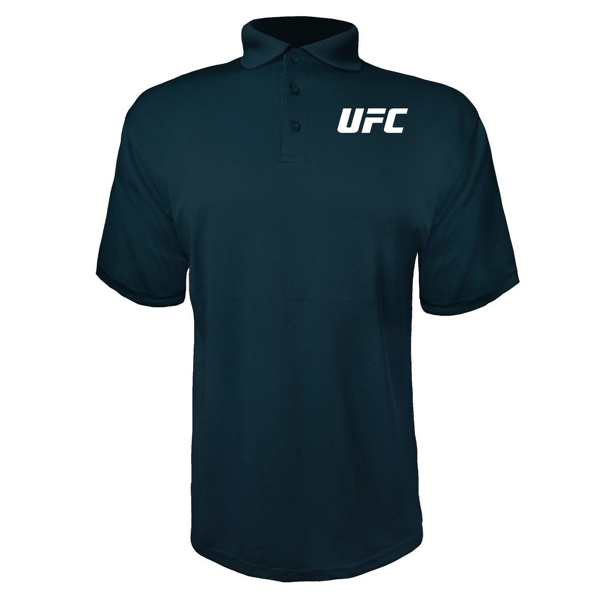 UFC White Navy polyester polo