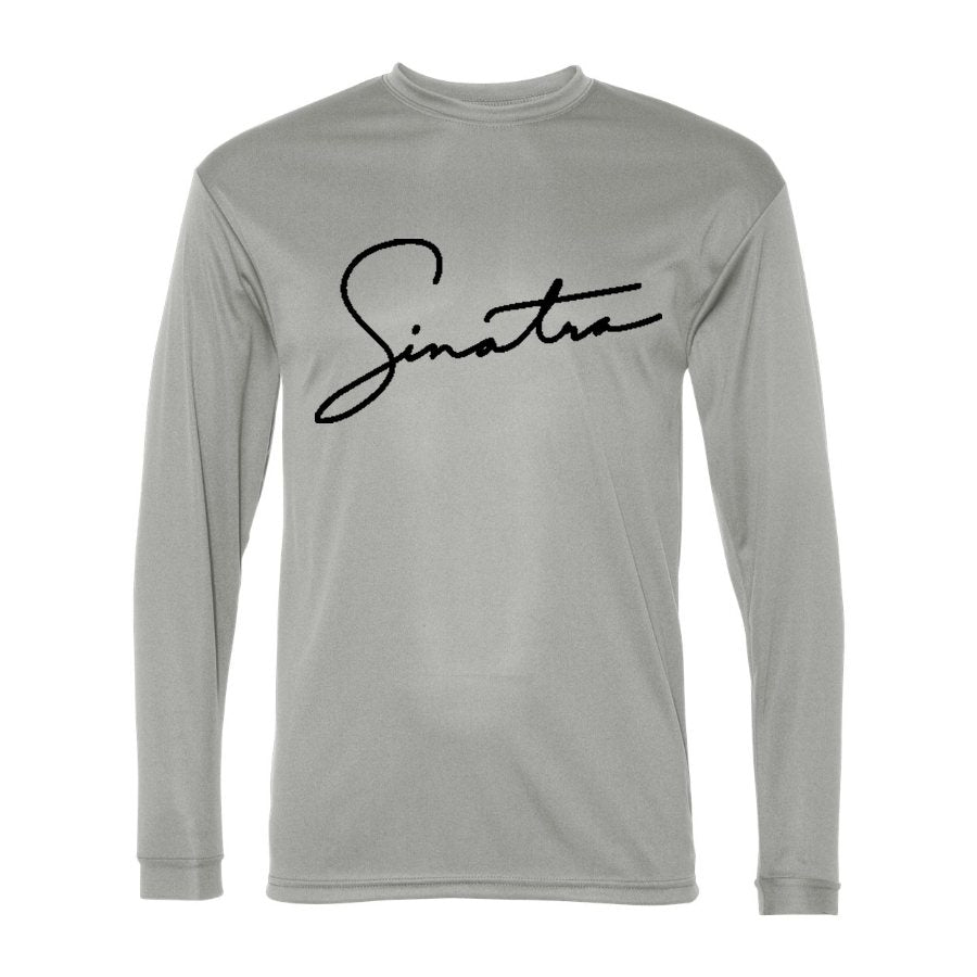 Men's Frank Sinatra Polyester Long Sleeve T-Shirt - Silver