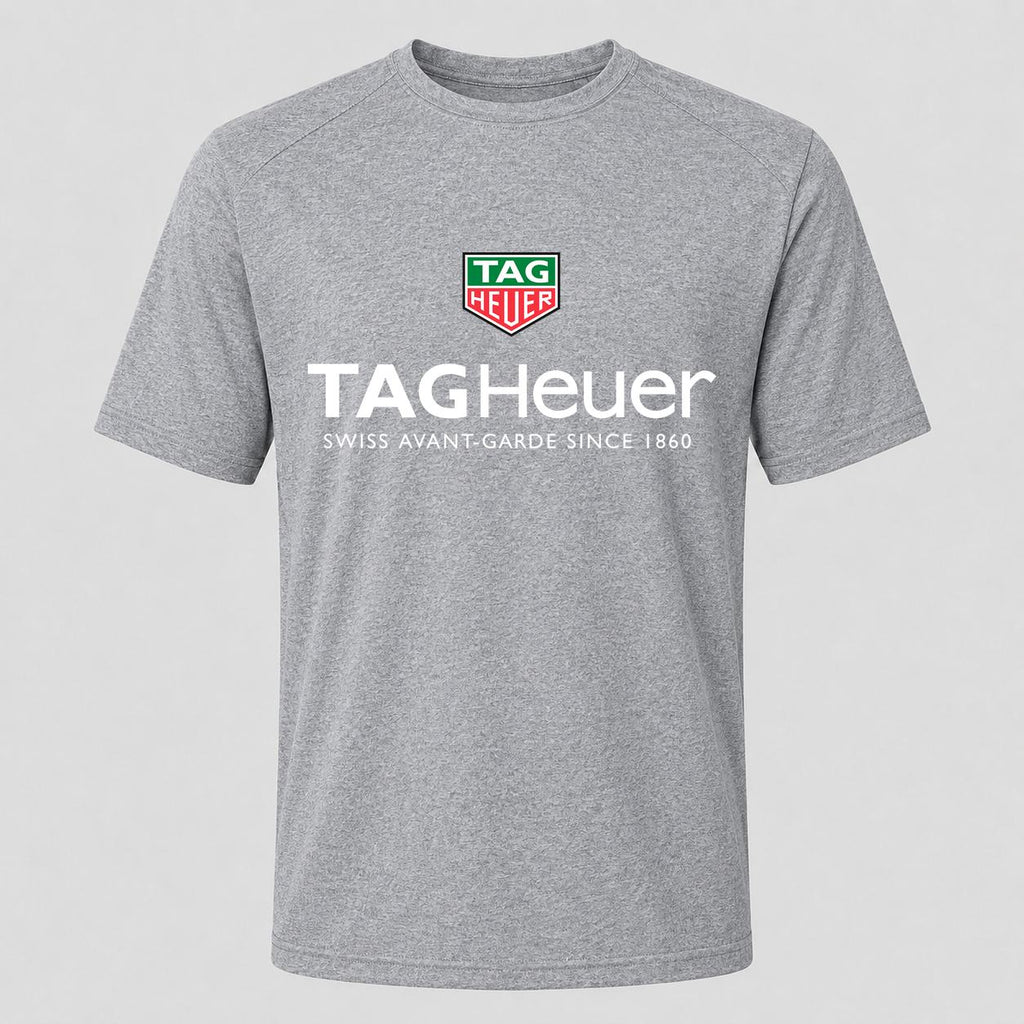 Men's TAG Heuer White Performance T-Shirt - Gray