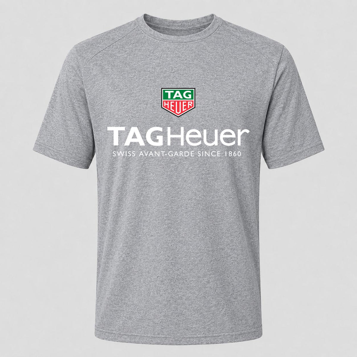 Men's TAG Heuer White Performance T-Shirt - Gray