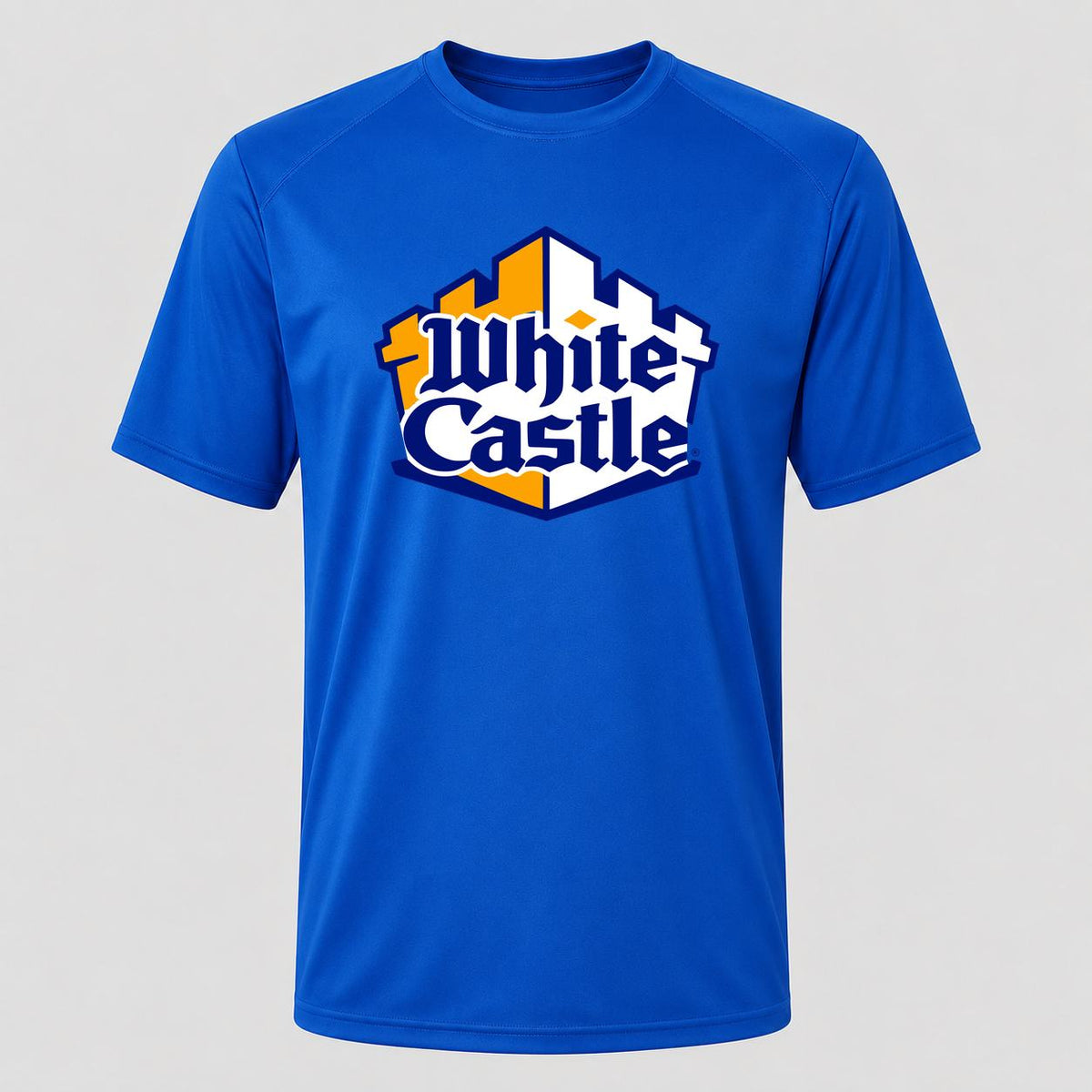 Men's White Castle Performance T-Shirt - Royal Blue