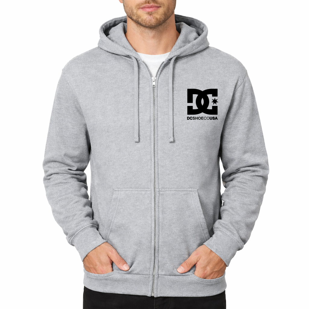 DC Zipper Hoodie - Grey