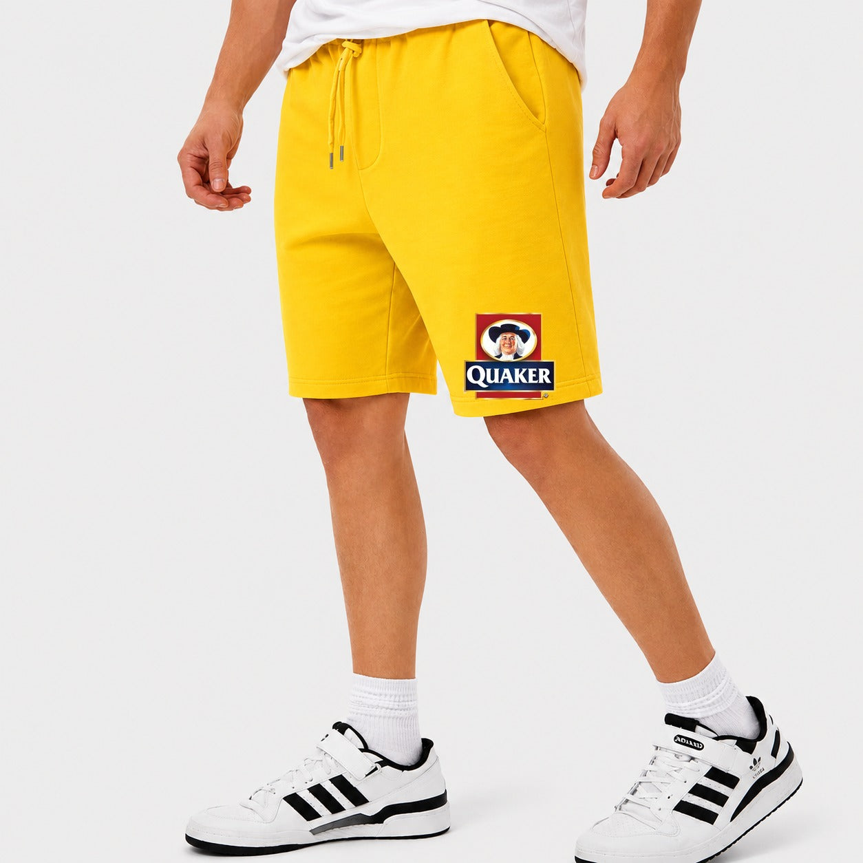 Men's Quaker Cotton Shorts - Yellow
