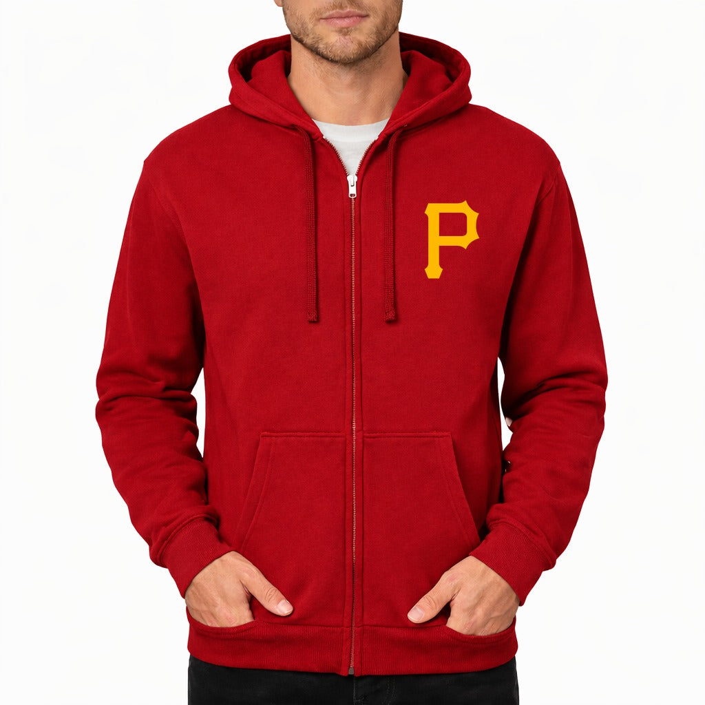 Men's Pittsburgh Pirates Zipper Hoodie - Red