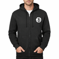 Men's Brooklyn Nets Zipper Hoodie - Black