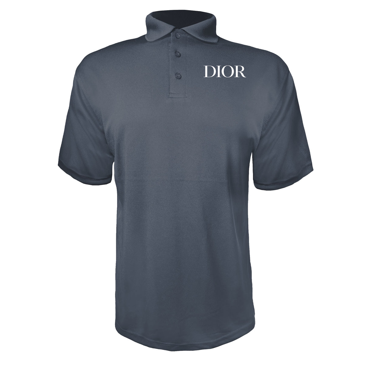 Dior White men's polyester polo in Charcoal