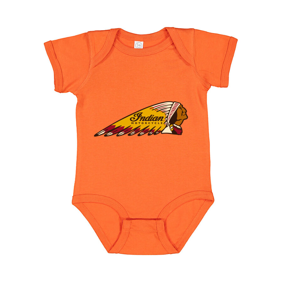 Indian Motorcycle Baby Romper Onesie - Orange