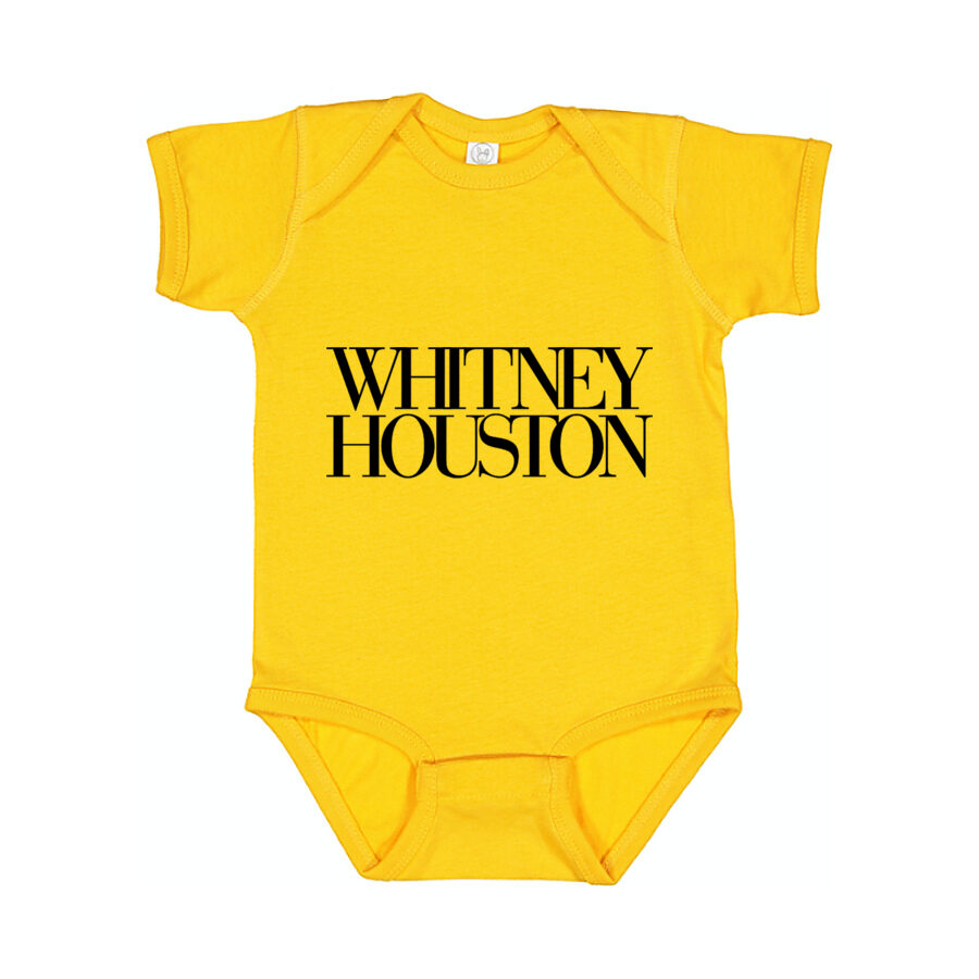Whitney Houston Baby Romper Onesie - Yellow