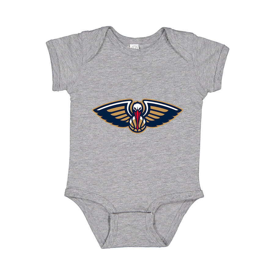 New Orleans Pelicans Baby Romper Onesie - Gray