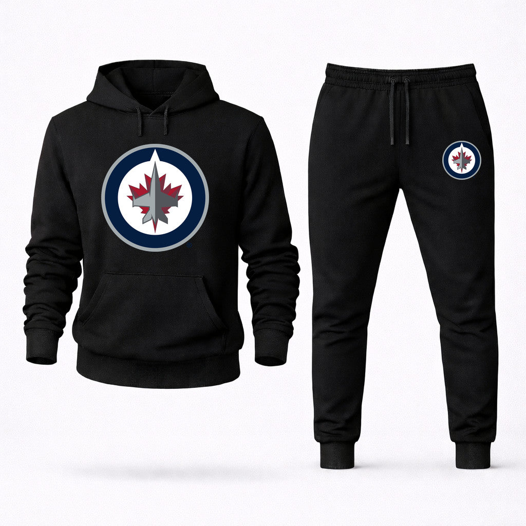 Winnipeg Jets Hoodie and Joggers Set - Black