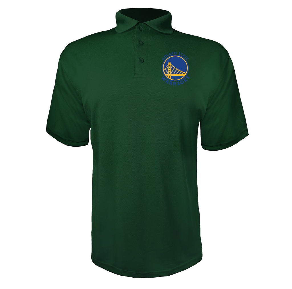 Golden State Warriors logo Blue Green polyester polo
