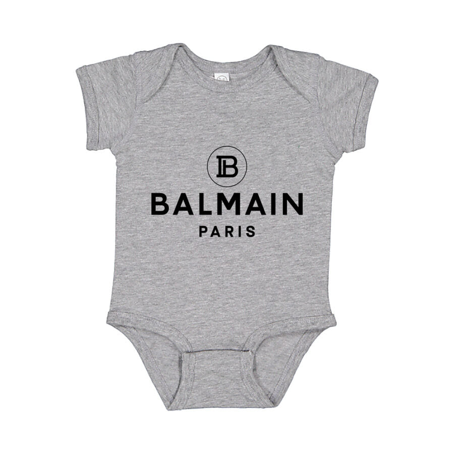 Balmain Paris Baby Romper Onesie - Gray