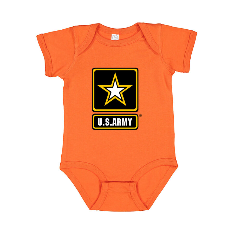 U.S. Army Baby Romper Onesie - Orange