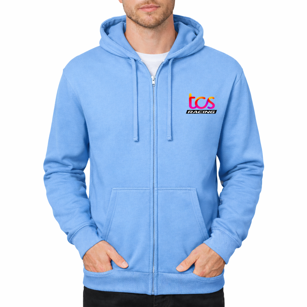 Men's TCS Racing Zipper Hoodie - Sky Blue