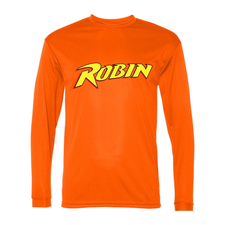 Men's Robin Polyester Long Sleeve T-Shirt - Safety Orange