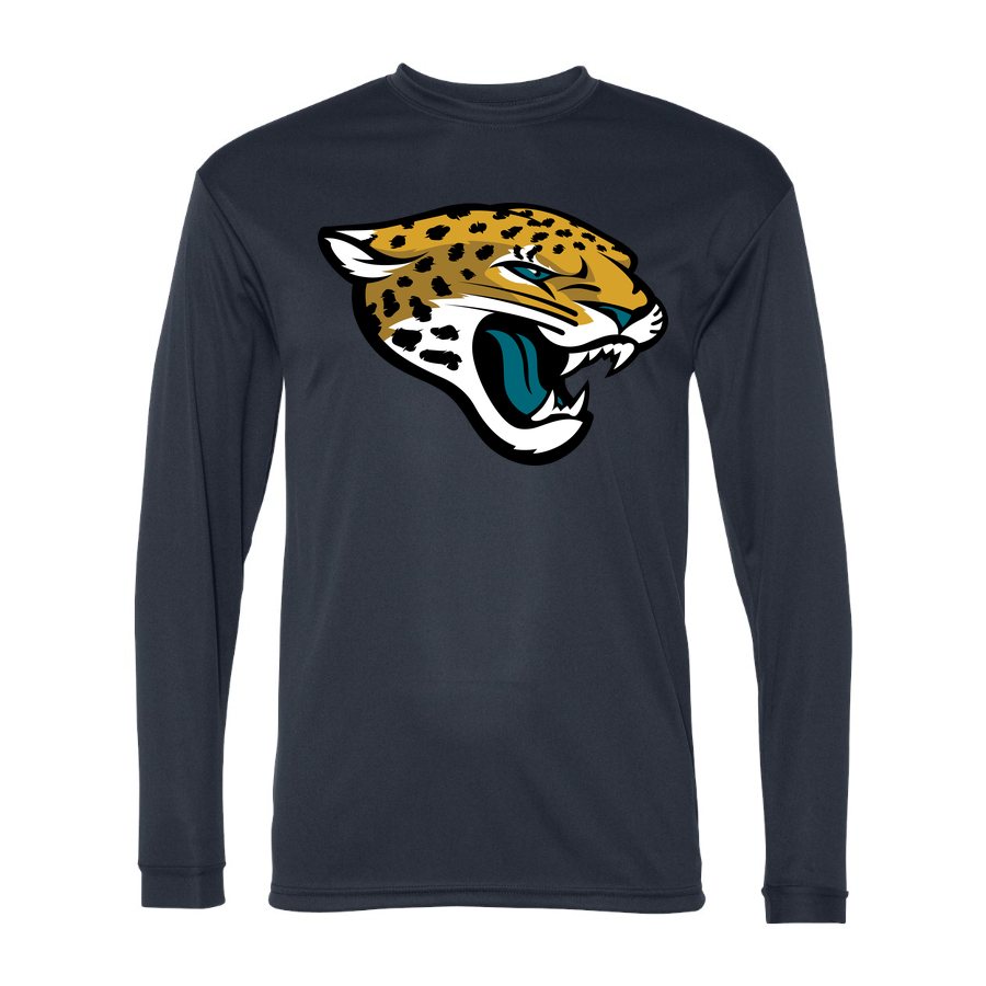 Men's Jacksonville Jaguars Polyester Long Sleeve T-Shirt - Navy