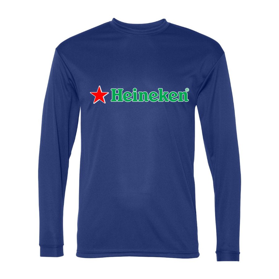 Men's Heineken Polyester Long Sleeve T-Shirt - Royal Blue