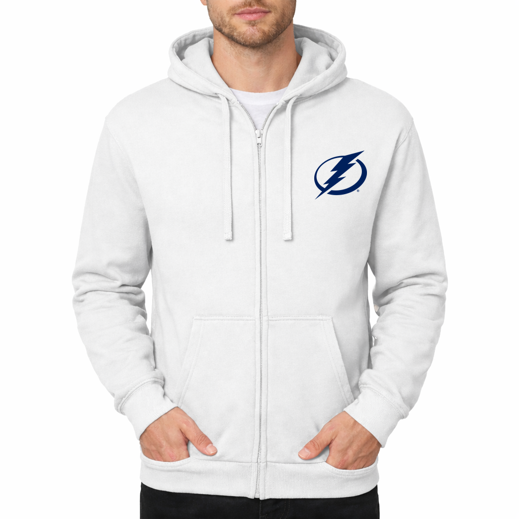 Men's Tampa Bay Lightning Zipper Hoodie - White
