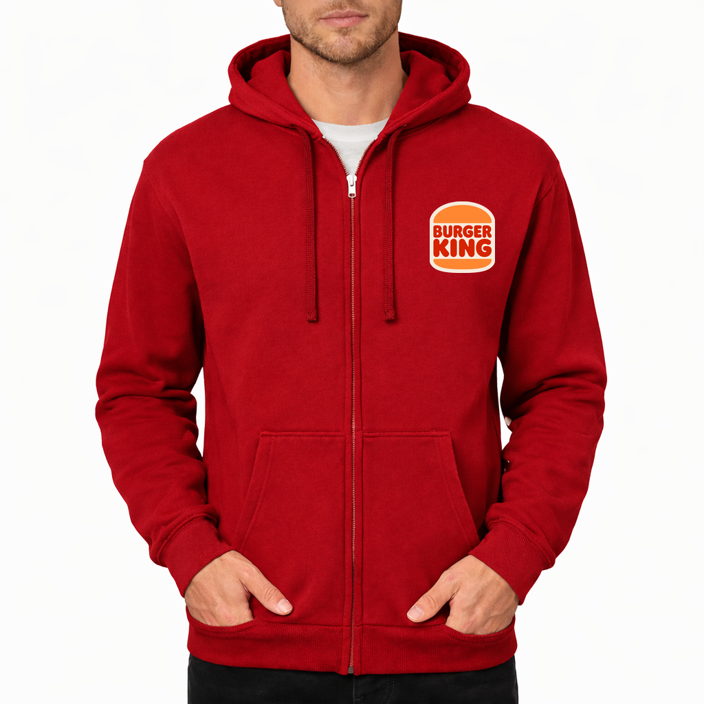 Burger King Zipper Hoodie - Red