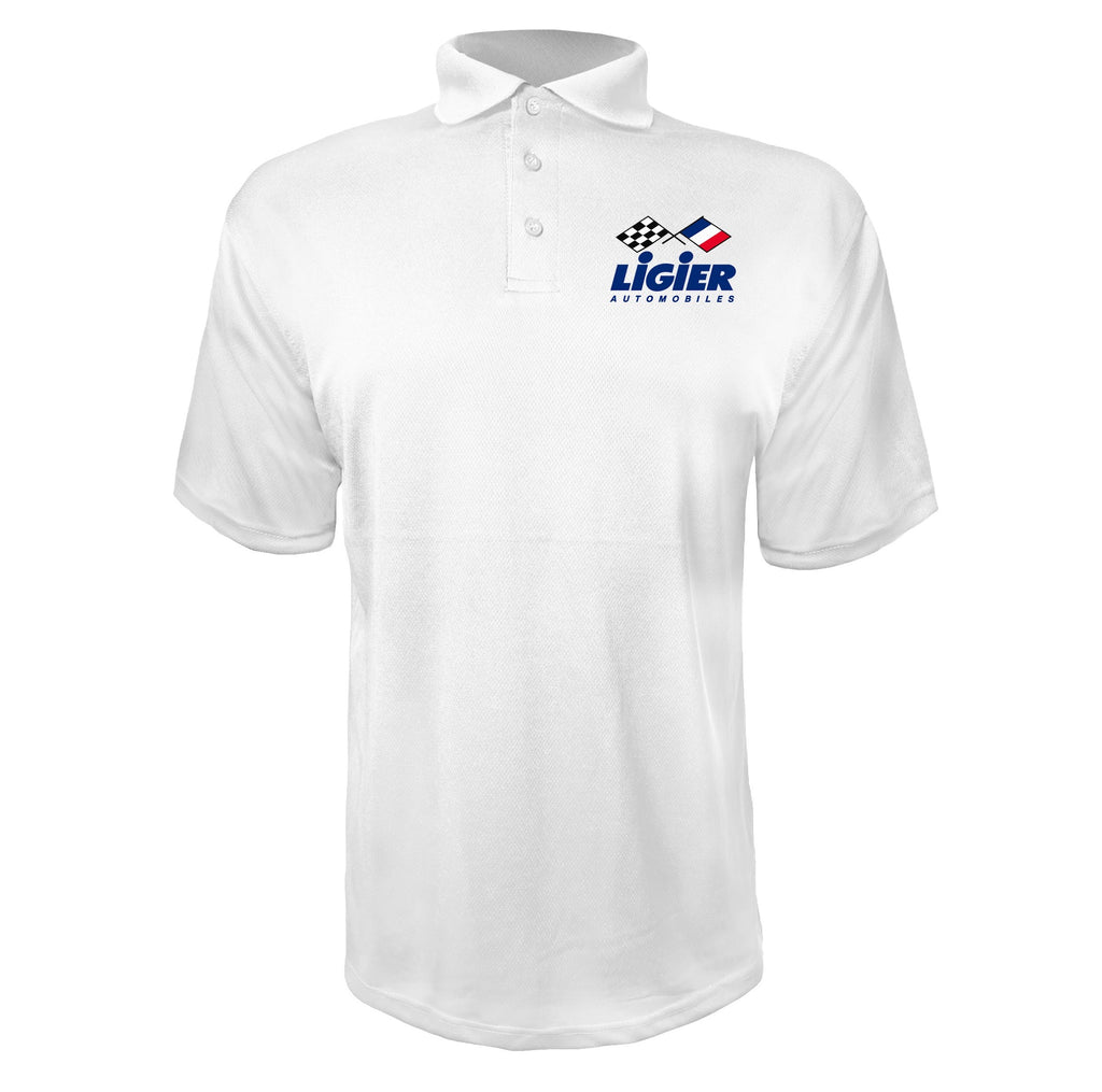Ligier Automobiles White polyester polo