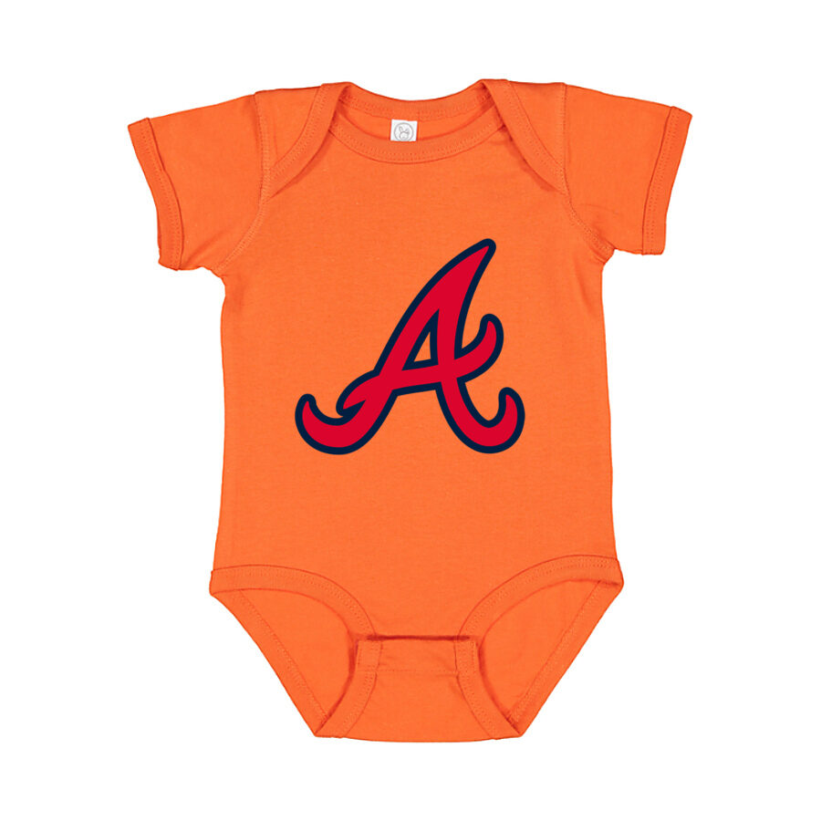 Atlanta Braves Baby Romper Onesie - Orange