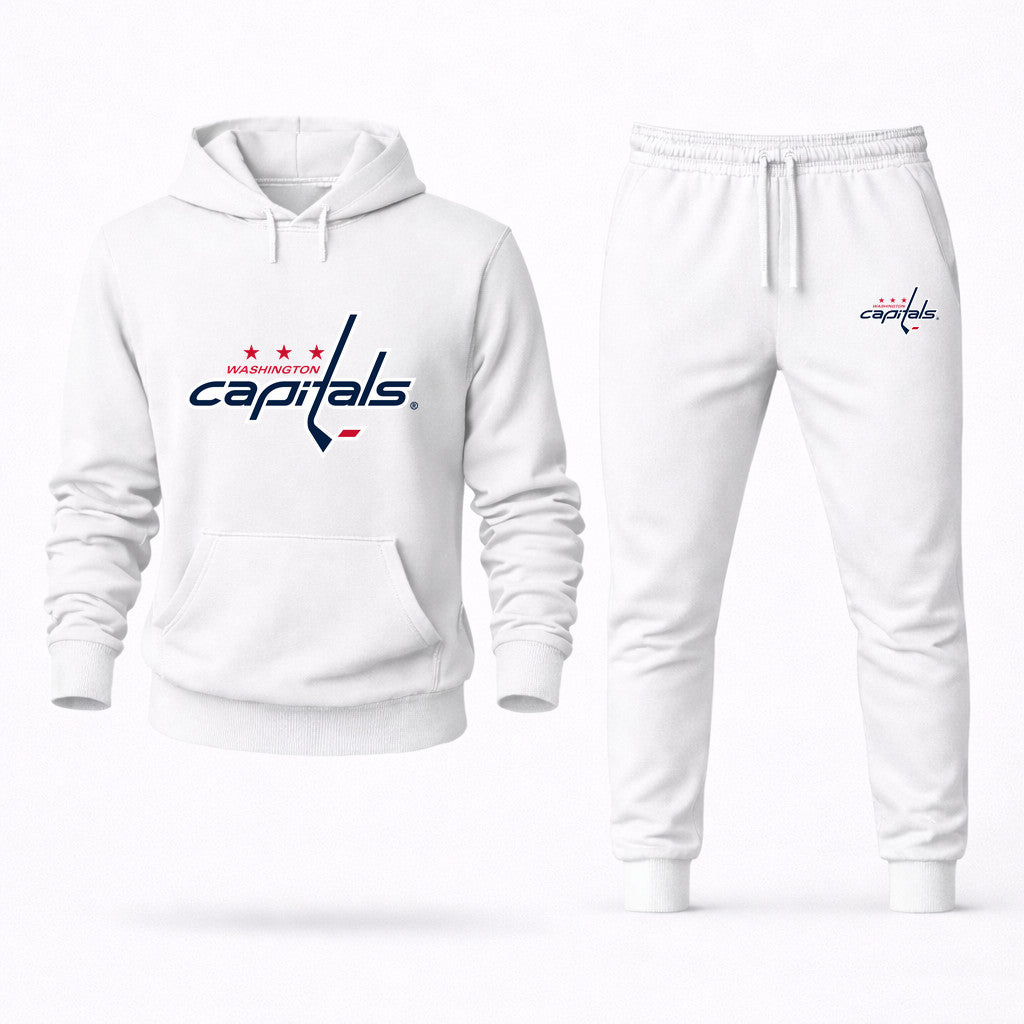 Washington Capitals Hoodie and Joggers Set - White