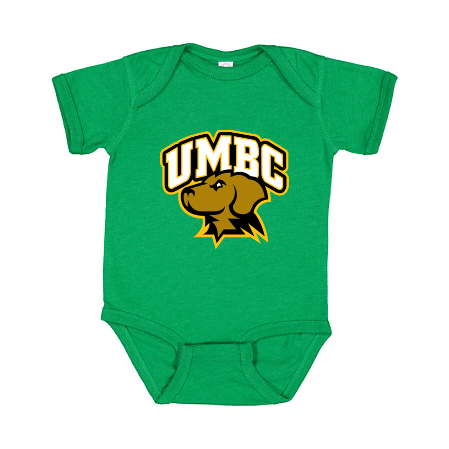 UMBC Retrievers Baby Romper Onesie - Green