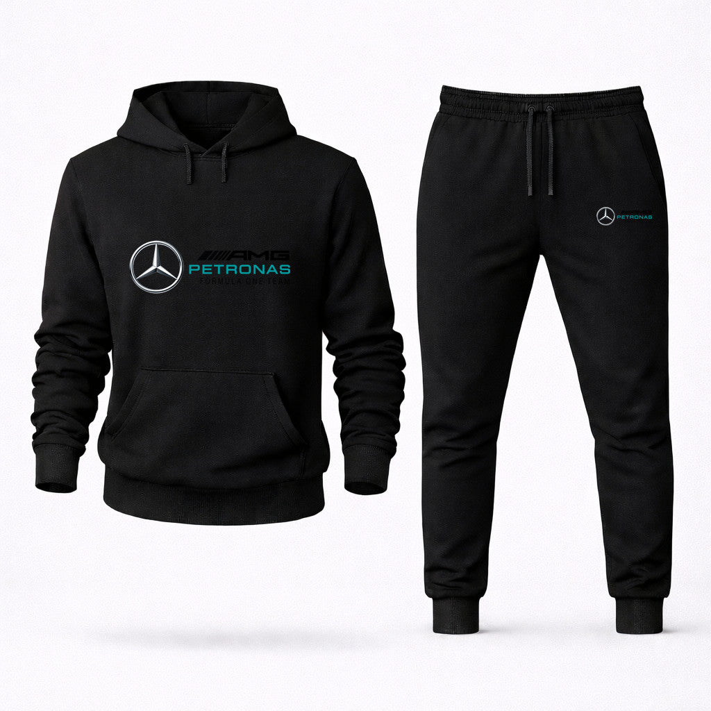 Mercedes AMG Petronas Formula One Team Hoodie and Joggers Set - Black