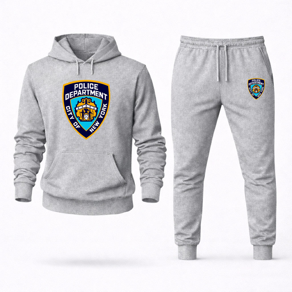 NYPD Hoodie and Joggers Set - Grey