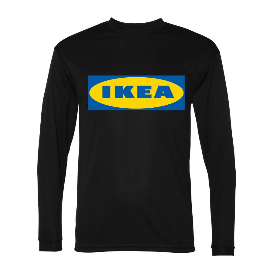 Men's IKEA Polyester Long Sleeve T-Shirt - Black