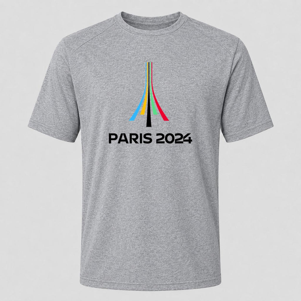 Men's Paris 2024 Olympics Black Performance T-Shirt - Gray