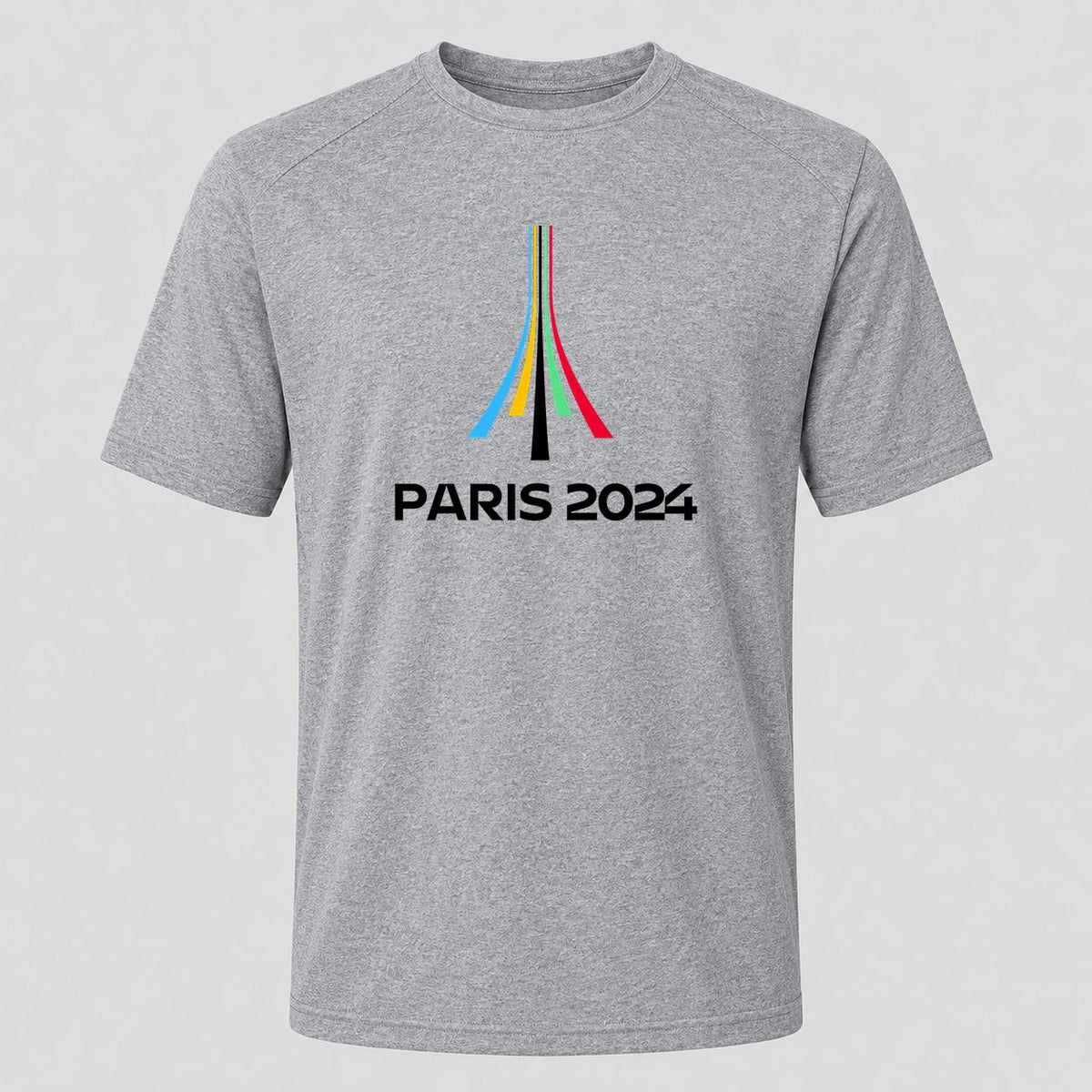 Men's Paris 2024 Olympics Black Performance T-Shirt - Gray