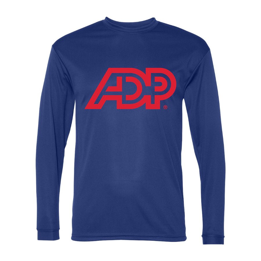 Men's ADP Polyester Long Sleeve T-Shirt - Royal Blue